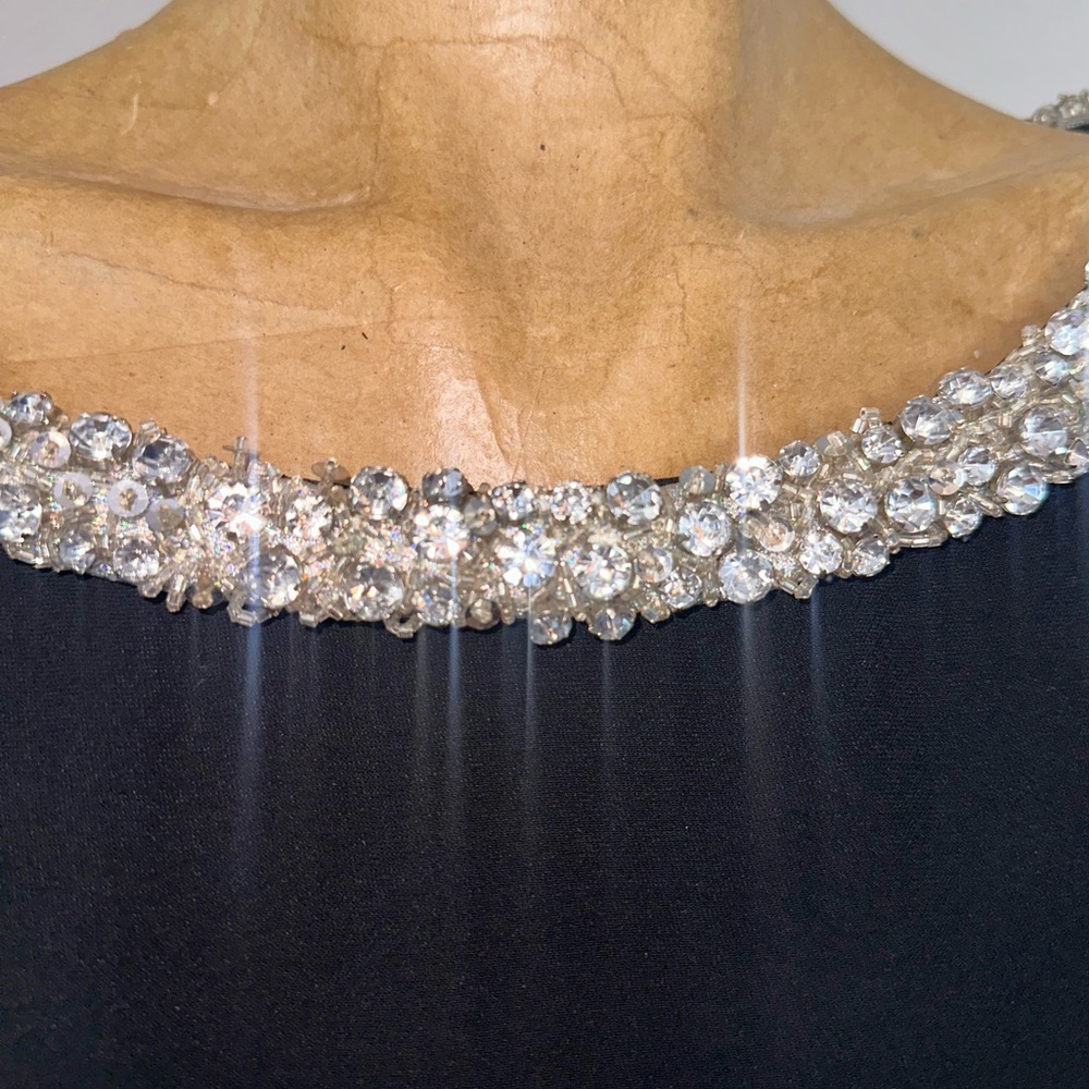 LAFAYETTE 148 NY Gem Embellished Scoop Neck Dress/Size 8